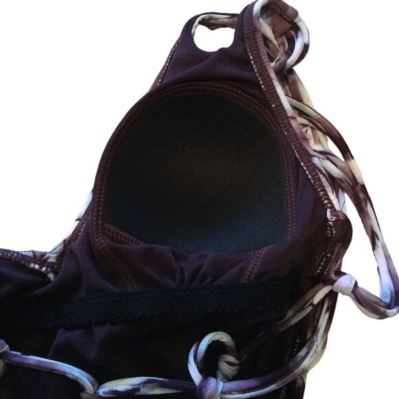 Hobie Tie Dye Criss Cross Back One Piece Swim Suit S - Picture 6 of 7